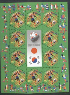 New Caledonia 2002 World Cup Soccer Japan & Korea sheetlet