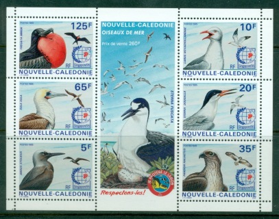 New Caledonia 1995 Seabirds MS