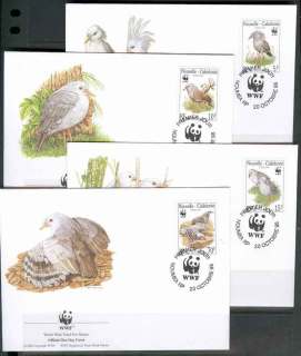 New Caledonia 1998 WWF Kagu FDCs