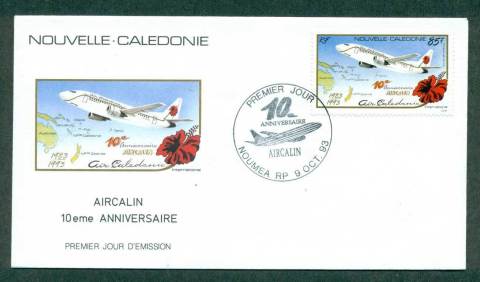 New-Caledonia-1993-Aircalin-10th-Anniversay-FDC-lot42680