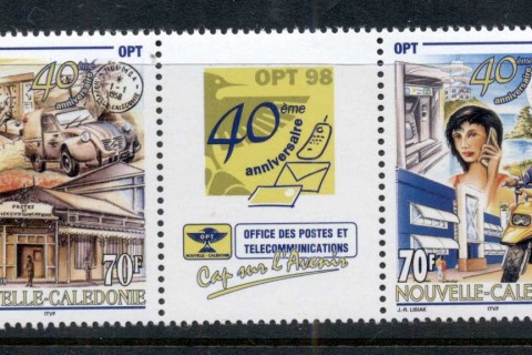 New Caledonia 1998 Post & telecommunications pr + label