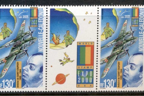 New Caledonia 2000 Anaheim World Stamp Expo, Plane pr + label