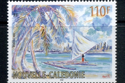 New Caledonia 2001 Painting, the Lonely Boatman