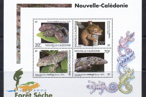 New-Caledonia-2003 Reptiles Geckos MS