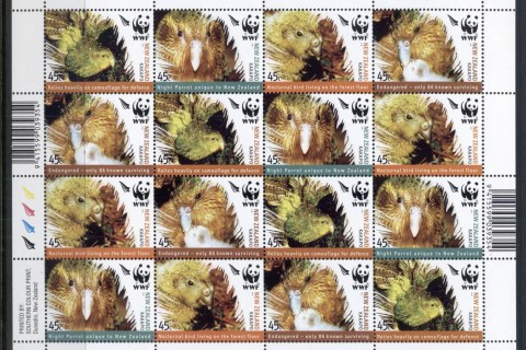 New Zealand 2005 kakapo, bird sheetlet