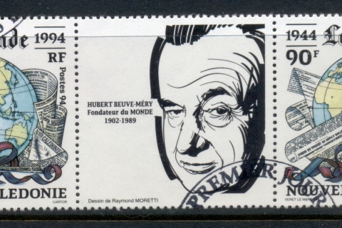 New Caledonia 1994 Le Monde Newspaper + label