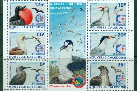 New Caledonia 1995 Seabirds MS