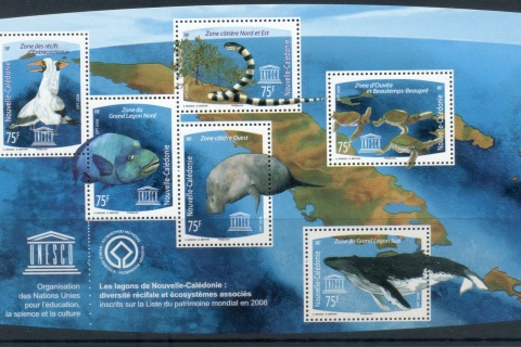 New Caledonia 2008 UNESCO World heritage Lagoons MS