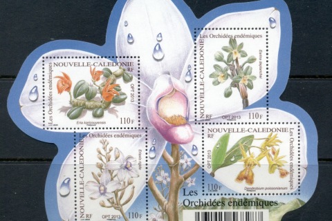 New Caledonia 2013 Flowers, Orchids MS