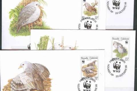 New Caledonia 1998 WWF Kagu FDCs