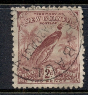 New-Guinea-1931-Bird-of-Paradise-dated-2d-FU