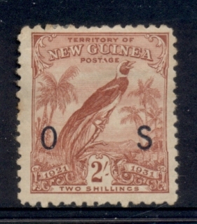 New-Guinea-1931-Bird-of-Paradise-dated-2-Opt-OS-light-tones-MLH