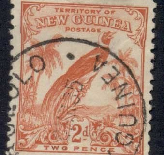 New-Guinea-1931-Bird-of-Paradise-dated-2d-FU