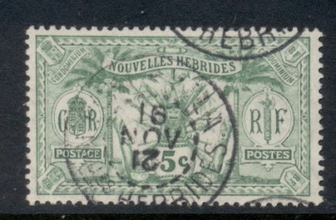New Hebrides (Fr) 1911 Native Idols Wmk. Crown CA 5c