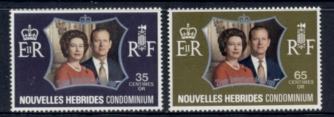 New Hebrides (Fr) 1972 QEII Silver Wedding Anniversary.