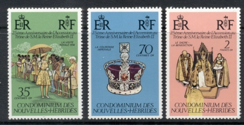 New Hebrides (Fr) 1977 QEII Silver Jubilee