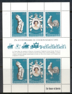 New Hebrides (Fr) 1978 QEII Coronation 25th Anniversary MS