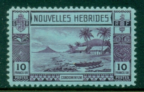 New Hebrides (Fr) 1938 Pictorial, Beach Scene 10f