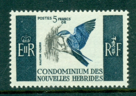 New Hebrides (Fr) 1967 5fr White collared Kingfisher