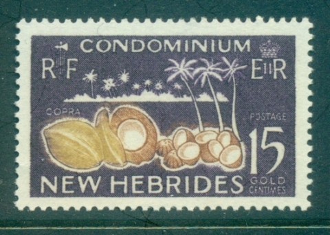 New Hebrides (Fr) 1963-67 Pictorials, Copra Industry 15c