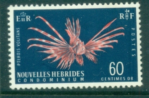 New Hebrides (Fr) 1963-67 Pictorials, Linfish 60c