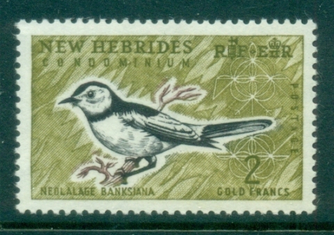 New Hebrides (Fr) 1963-67 Pictorials, Bird, Buff Bellied Flycatcher 2fr