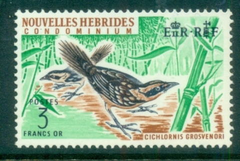 New Hebrides (Fr) 1963-67 Pictorials, Bird , Thicket Warbler 3fr
