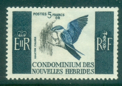 New Hebrides (Fr) 1963-67 Pictorials, Bird, Kingfisher 5fr