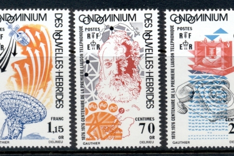 New Hebrides (Fr) 1976 Telephone Centenary, Alexander Graham Bell
