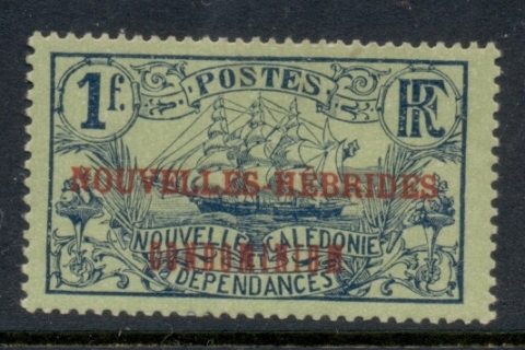 New Hebrides (Fr) 1910 Ship 1fr Opt Condominium