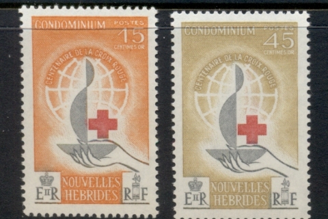 New Hebrides (Fr) 1963 red Cross Centenary