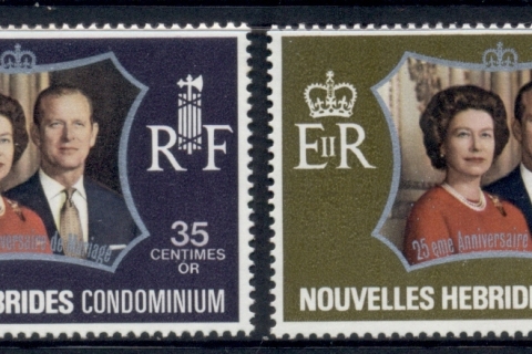 New Hebrides (Fr) 1972 QEII Silver Wedding Anniversary.