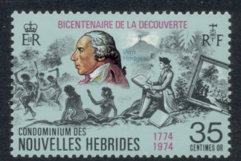 New Hebrides (Fr) 1974 Capt Cook Bicentennial 35c