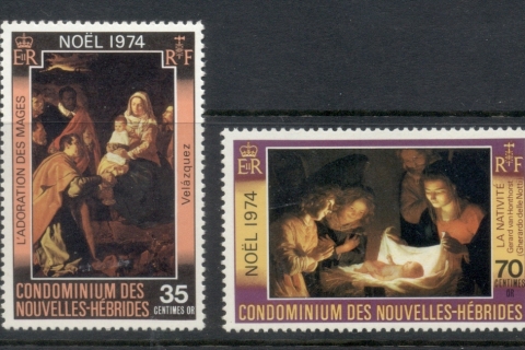 New Hebrides (Fr) 1974 Xmas