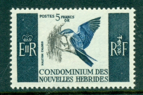 New Hebrides (Fr) 1967 5fr White collared Kingfisher