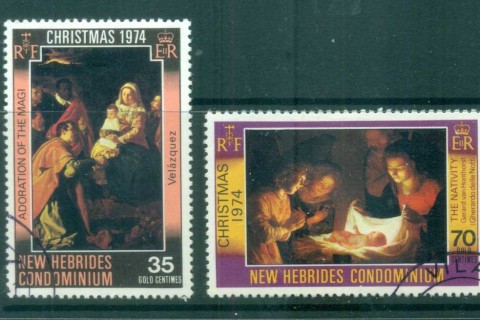 New Hebrides (Fr) 1974 Xmas