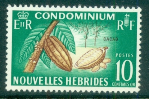New Hebrides (Fr) 1963-67 Pictorials, Cacao 10c