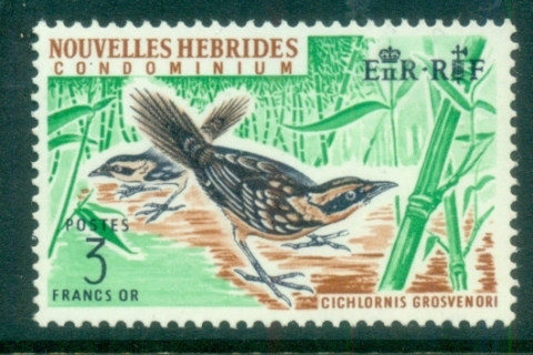 New Hebrides (Fr) 1963-67 Pictorials, Bird , Thicket Warbler 3fr