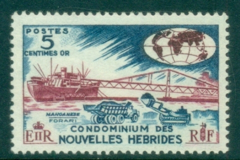 New Hebrides (Fr) 1963-67 Pictorials, Manganese Loading 5c