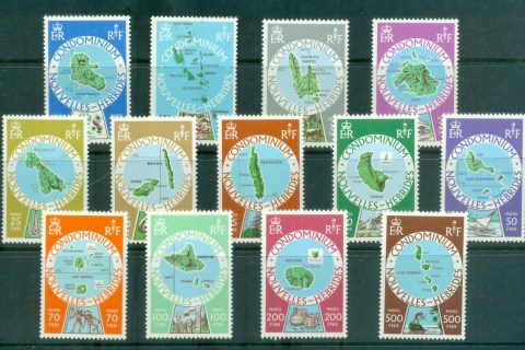 New Hebrides (Fr) 1977-78 Pictorials, Island Maps