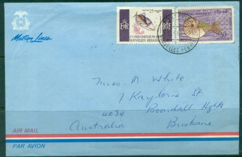 New-Hebrides-Fr-1968-Fish-Shells-Posted-at-Sea-Matson-Lines-cover
