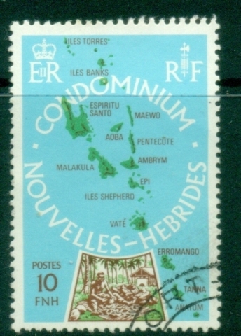 New-Hebrides-Fr-1977-Pictorials-Island-10FNH-FU
