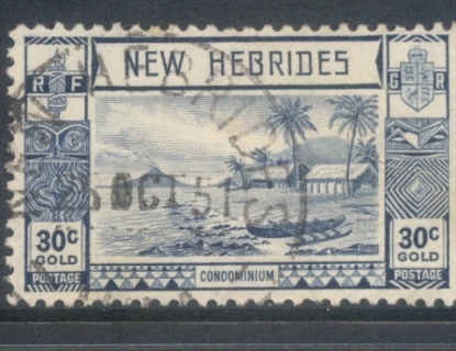 New Hebrides (Br) 1938 Pictorial, Beach scene 30c