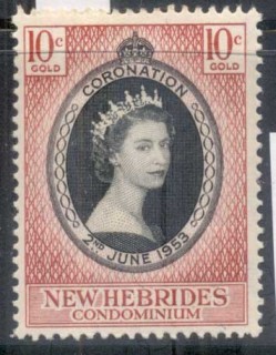 New Hebrides (Br) 1953 QEII Coronation