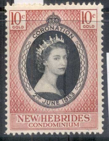 New Hebrides (Br) 1953 QEII Coronation