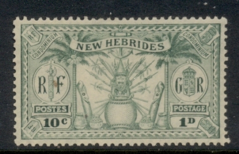 New Hebrides (Br) 1925 Native Idols 10c/1d