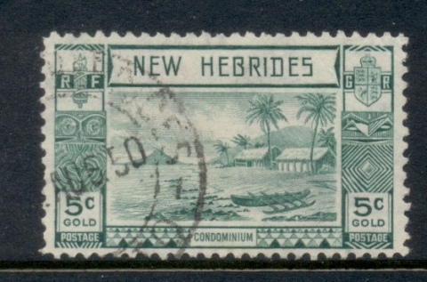 New Hebrides (Br) 1938 Beach Scene 5c