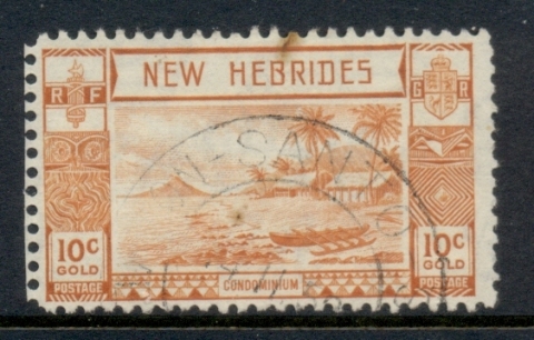 New Hebrides (Br) 1938 Beach Scene 10c