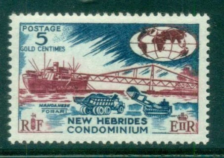 New Hebrides (Br) 1963-67 Pictorials, Manganese Loading 5c