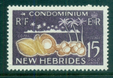 New Hebrides (Br) 1963-67 Pictorials, Copra Industry 15c